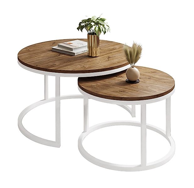 ALLHOUSE24 Couchtisch runder Sofatisch 2 in günstig online kaufen