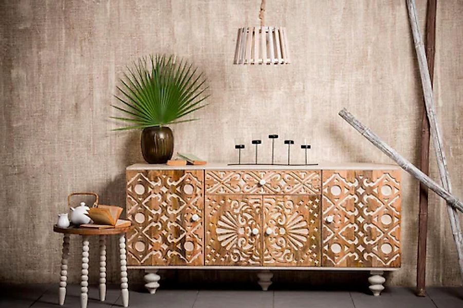 Home affaire Sideboard »Spring«, Kommode aus massivem Mangoholz, Breite 160 günstig online kaufen