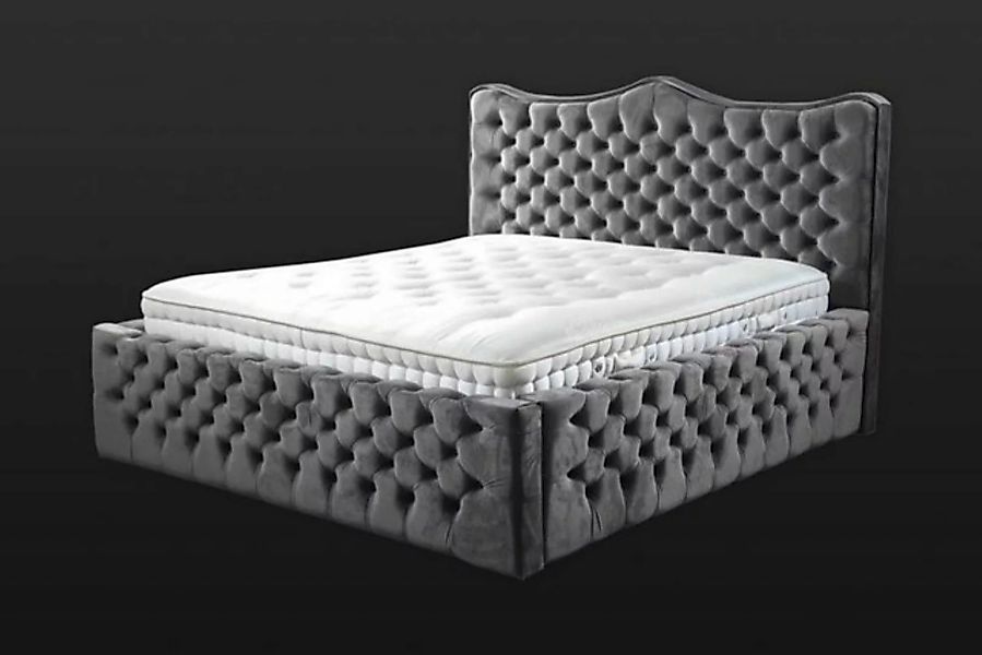 JVmoebel Bett Chesterfield Bett Samt Betten Doppelbett 160x200 Design Einri günstig online kaufen