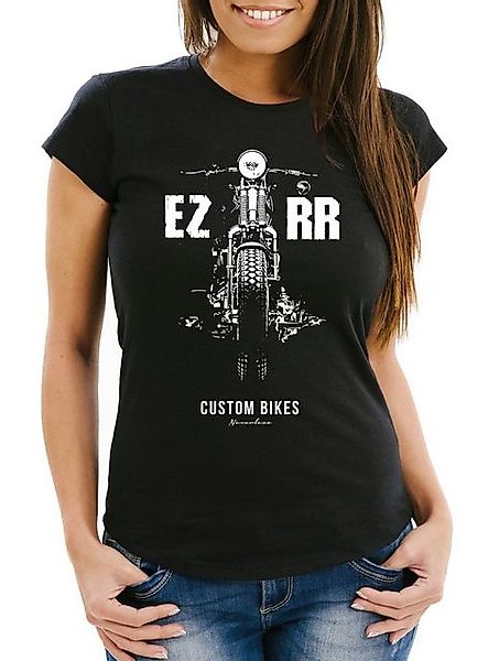Neverless Print-Shirt Damen T-Shirt Biker Motorrad günstig online kaufen