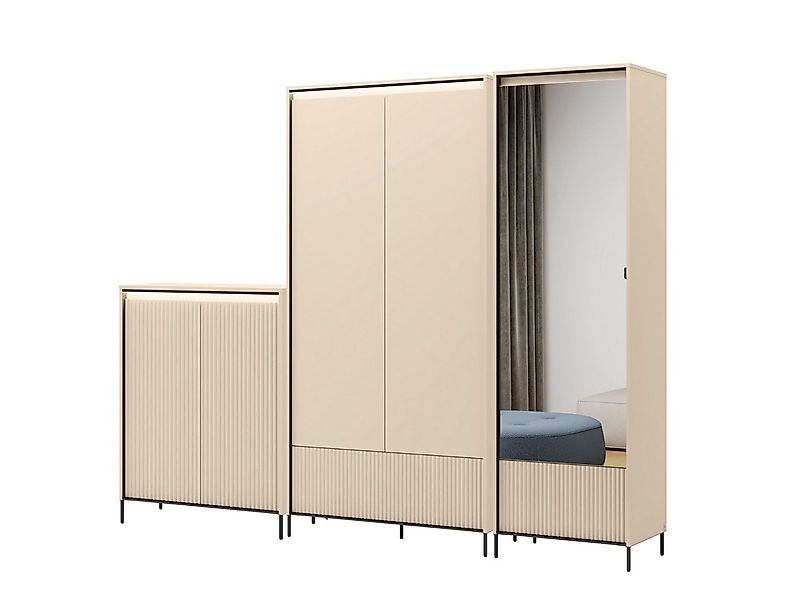 Compleo Schlafzimmer-Set 2X Schrank, 1x Kommode, Elegant und modern Set FLO günstig online kaufen