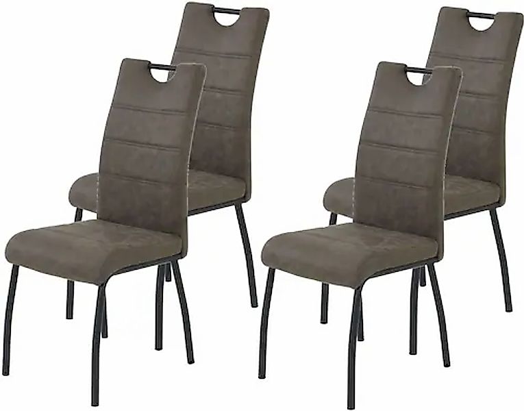 HELA 4-Fußstuhl »PETRA«, (Set), 4 St., Vierfußstuhl; Vintage Optik; mit Gri günstig online kaufen