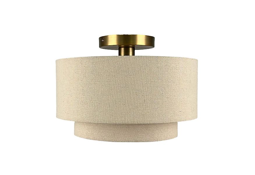 relaxdays Deckenleuchte Deckenlampe Leinen, ohne Leuchtmittel günstig online kaufen