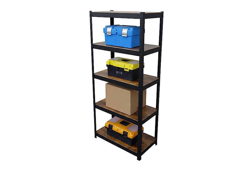 relaxdays Schwerlastregal 180x60x30 cm, Industrial-Schwarz günstig online kaufen