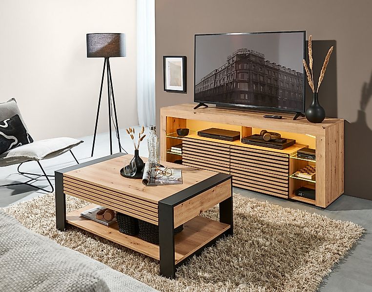 Stolkom Sp.z.o.o. Couchtisch Stolkom Felipe B/H/T 108x42x60 cm (1-St., Wohn günstig online kaufen