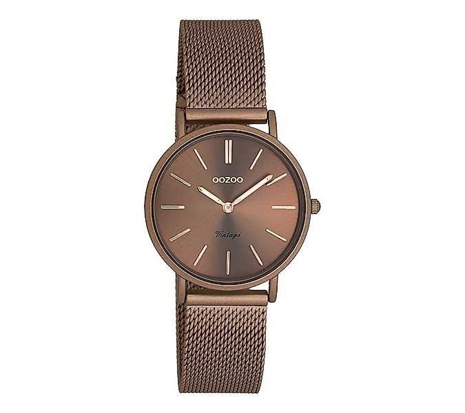 OOZOO Quarzuhr Vintage Damenuhr C20199 Braun Milanaiseband 32 mm C20199 günstig online kaufen