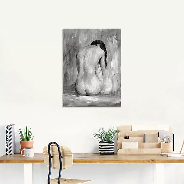 Artland Glasbild "Figur in schwarz & weiß II", Frau, (1 St.) günstig online kaufen