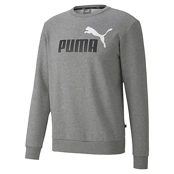 Puma Essentials 2 Colors Crew Big Logo Sweatshirt L Medium Gray Heather günstig online kaufen