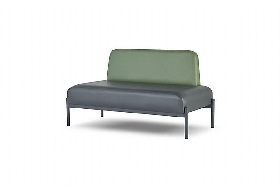 JVmoebel 2-Sitzer Couch Flur Diele Art Deco 2-Sitzer Sofa Leder Schwarz Grü günstig online kaufen