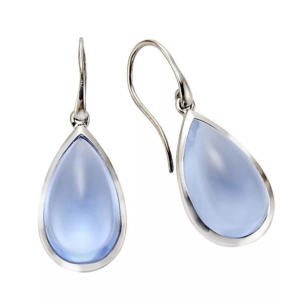Jamelli Paar Ohrhänger "925 Silber rhodiniert Quarz blau (beh.)" günstig online kaufen