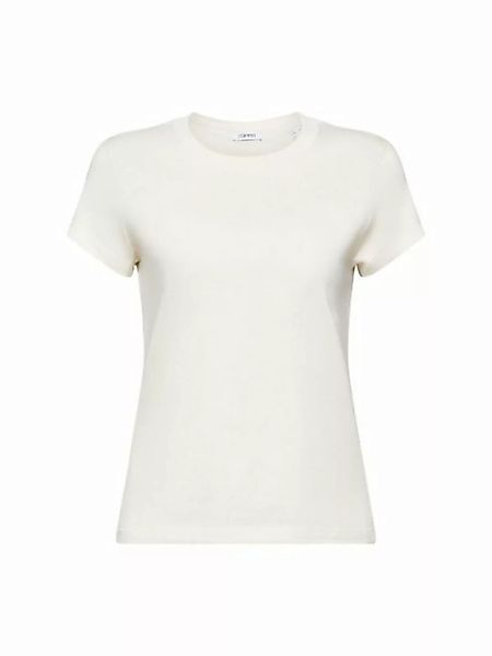 Esprit T-Shirt Logo-T-Shirt mit Rundhalsausschnitt aus Baumwolle (1-tlg) günstig online kaufen
