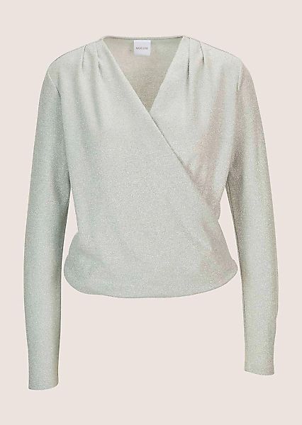 MADELEINE Langarmshirt "Blusenshirt Glamouröses Oberteil mit Wickel-Design" günstig online kaufen