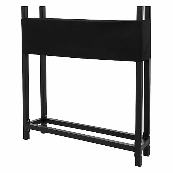 ML-Design Metall Kaminholzregal mit Abdeckung 113x25x115 cm Anthrazit Stahl günstig online kaufen