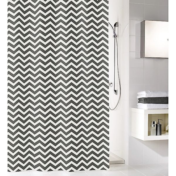 Kleine Wolke Zack Duschvorhang Schiefer 120x200 cm günstig online kaufen