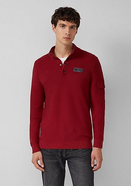 s.Oliver Longpullover Strickpullover Strickpullover aus Baumwolle mit Troye günstig online kaufen