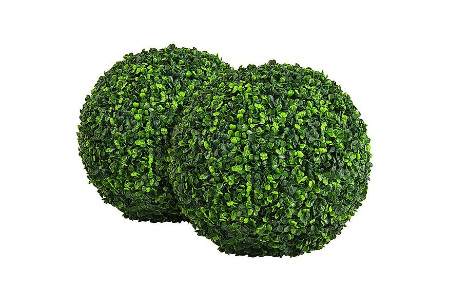 Kunstpflanze 2er Buchsbaumkugel Buchsbaumkugel, COSTWAY, UV-beständig, 40 c günstig online kaufen