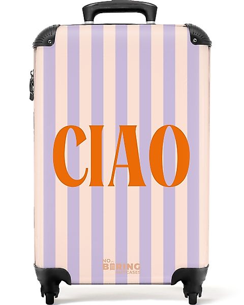 NoBoringSuitcases.com© Hartschalen-Trolley Das Zitat "ciao" in günstig online kaufen