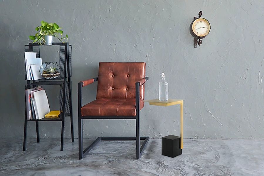 Kayoom Beistelltisch »Rocio 225, Passender Marmorfuß in kantigem Design« 1 günstig online kaufen