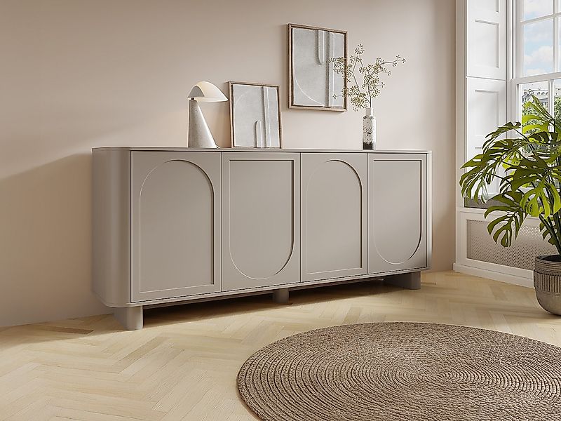 Sideboard - 4 Türen - Taupe - BRISTANA günstig online kaufen