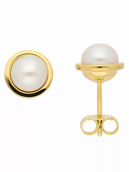 Adelia´s Paar Ohrhänger "585 Gold Ohrringe Ohrstecker mit Süßwasser Zuchtpe günstig online kaufen