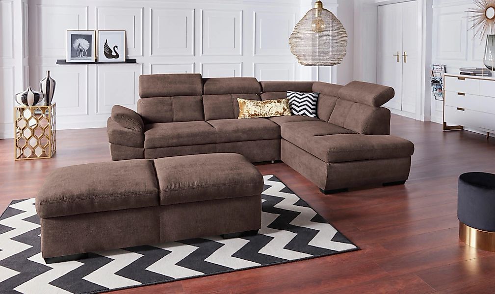 exxpo - sofa fashion Ecksofa "Salerno, Funktionssofa, Breite 280cm, hoher S günstig online kaufen