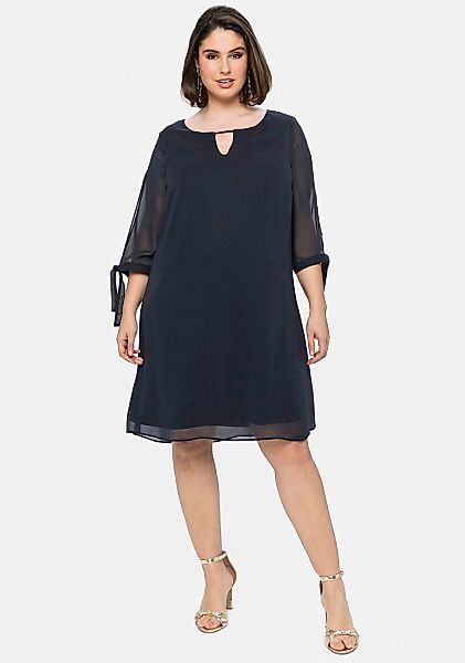 Sheego Etuikleid Chiffonkleid günstig online kaufen