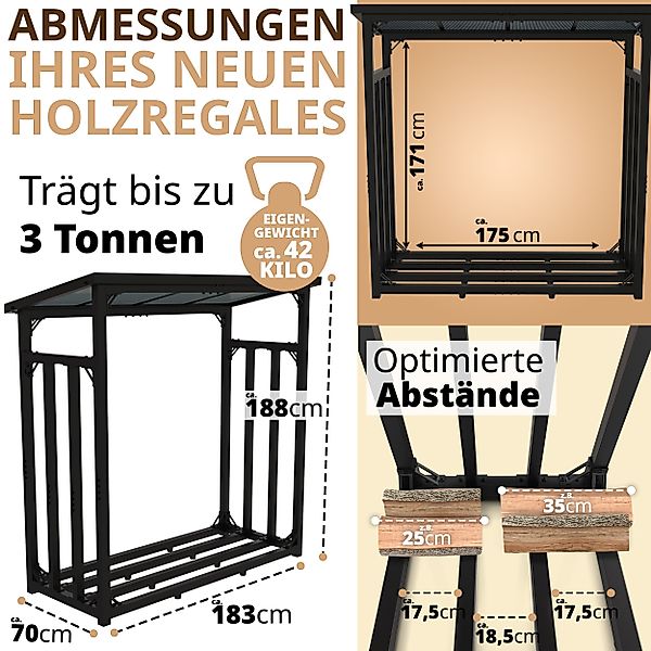 LAWA Living and Lifestyle Kaminholzregal außen günstig online kaufen