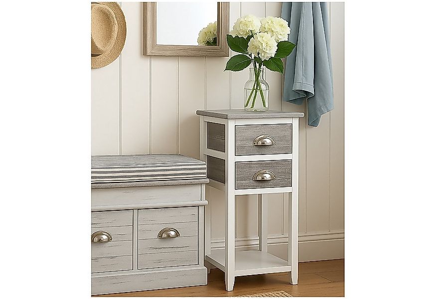 HTI-Living Beistelltisch Beistelltisch mit 2 Schubladen im Shabby Look (Stü günstig online kaufen