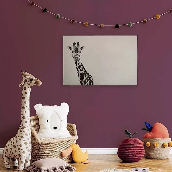 Bricoflor Wandbild Giraffe Für Kinderzimmer Und Büro Leinwandbild 90X60 Que günstig online kaufen