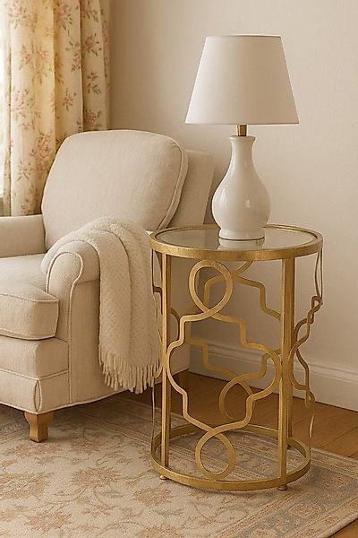 moebel-direkt-online Beistelltisch Metallgestell, antik goldfarben günstig online kaufen