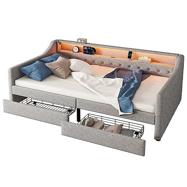 Sweiko Kinderbett Daybett Schlafsofa Funktionsbetten mit 2 Schubladen (Tage günstig online kaufen