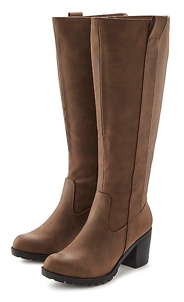LASCANA Weitschaftstiefel Stiefel, Stiefelette, langer Stiefel, günstig online kaufen