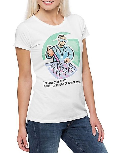Urban Backwoods Print-Shirt The Science Of Today Damen T-Shirt Wissenschaft günstig online kaufen
