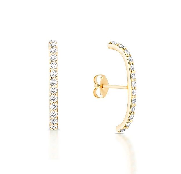 Brandlinger Paar Ohrstecker Ohrstecker Sidney, Silber 925 vergoldet, Weiße günstig online kaufen