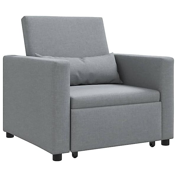 vidaXL Sessel Einzel-Schlafsofa mit Rädern Hellgrau günstig online kaufen