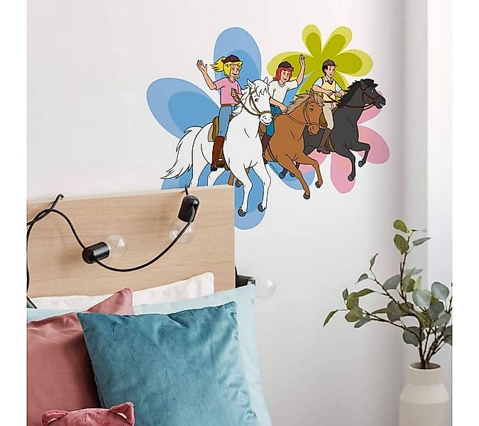 Bibi & Tina Wandtattoo Bibi & Tina und Alex Pferderennen Wandsticker Pferd günstig online kaufen