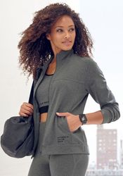vivance active Sweatjacke Sportjacke mit seitlichen günstig online kaufen