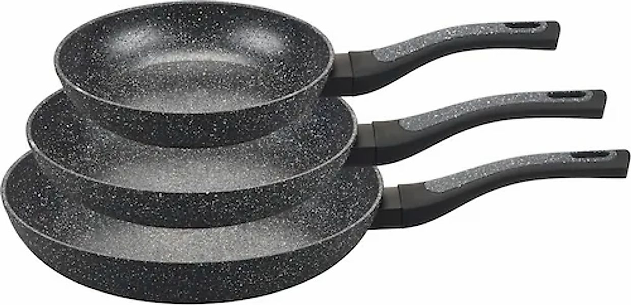 my home Pfannen-Set »Dela«, Aluminium, (Set, 3 tlg.), mit rauer Oberfläche günstig online kaufen