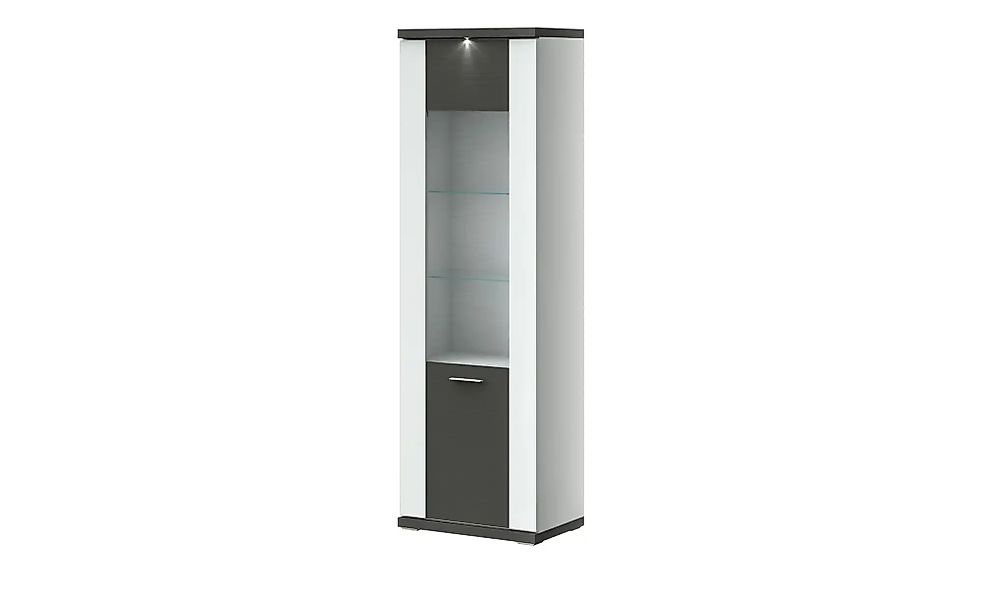 uno Vitrine  Titan ¦ grau ¦ Maße (cm): B: 66 H: 207 T: 42.0 Schränke > Vitr günstig online kaufen