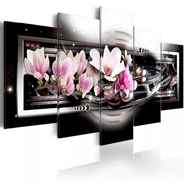 Wandbild - Magnolias on a black background günstig online kaufen
