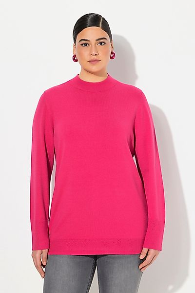 Ulla Popken Strickpullover Pullover Stehkragen Langarm günstig online kaufen