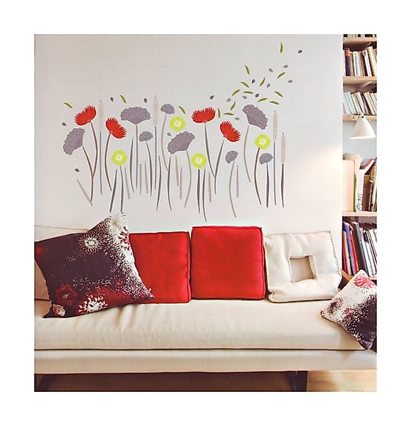 dynamic24 Wandtattoo Wildblumen (4 St), Wandtattoo günstig online kaufen