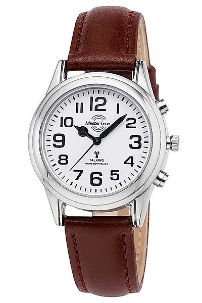 MASTER TIME Funkuhr Sprechende Damen-mit Lederband günstig online kaufen