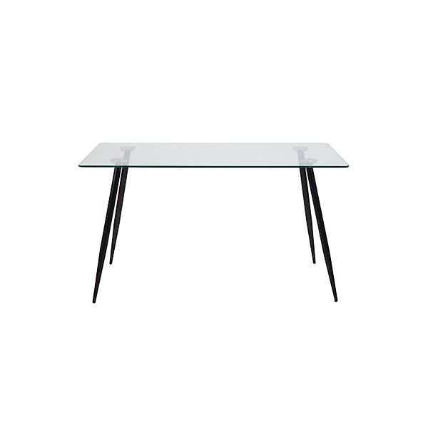 ebuy24 Willy Esszimmertisch aus Klaren Glas mit Schwarzen Beinen 80x140 cm günstig online kaufen
