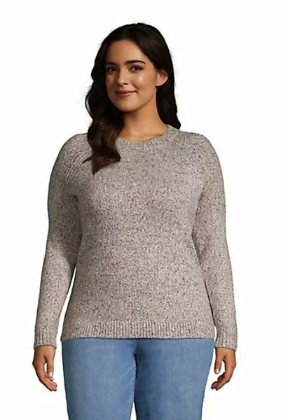 Rundhals-Pullover im Baumwollmix in großen Größen, Damen, Größe: 52-54 Plus günstig online kaufen