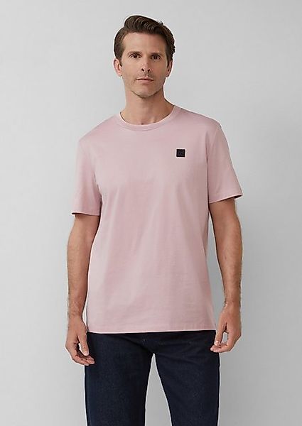 s.Oliver BLACK LABEL Kurzarmshirt T-Shirt aus merzerisierter Baumwolle mit günstig online kaufen