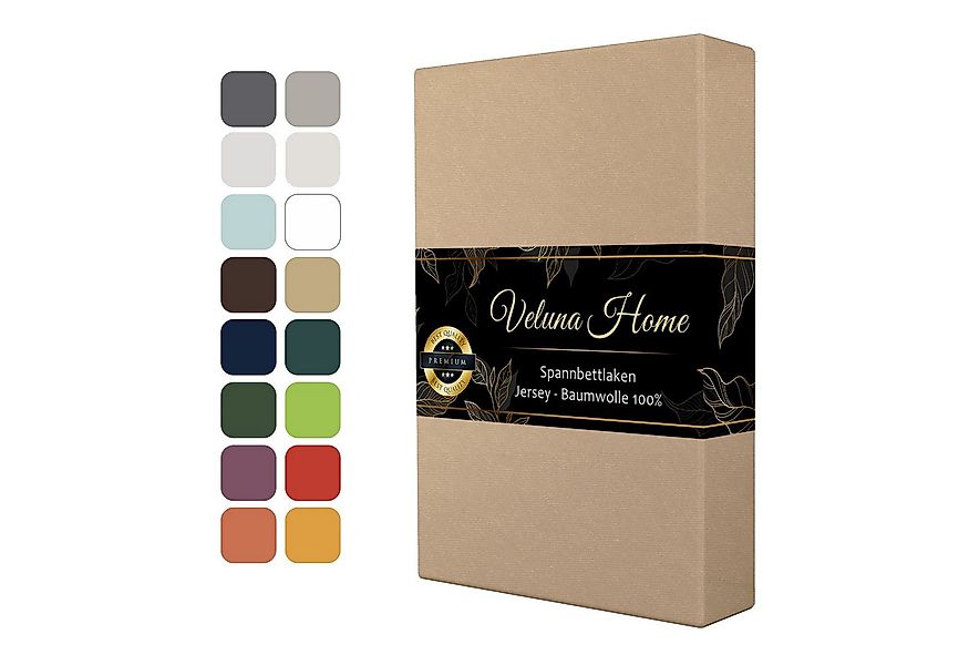 Veluna Home Spannbettlaken Premium Jersey Bettlaken, 150 g/m² Spannbetttuch günstig online kaufen