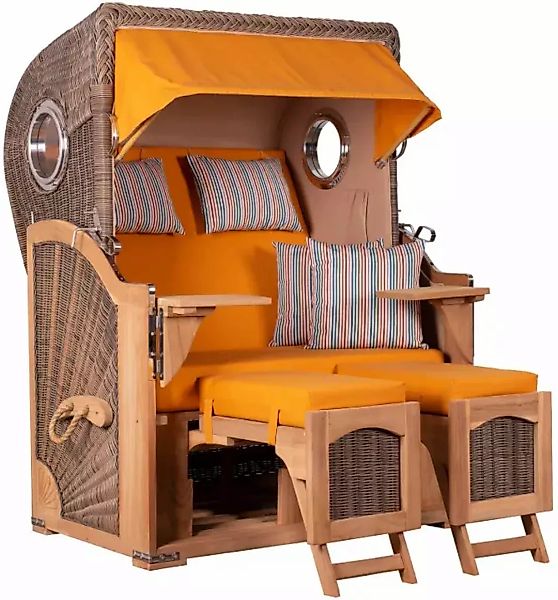 Strandkorb Rantum Teak PE grey Dessin 586 günstig online kaufen