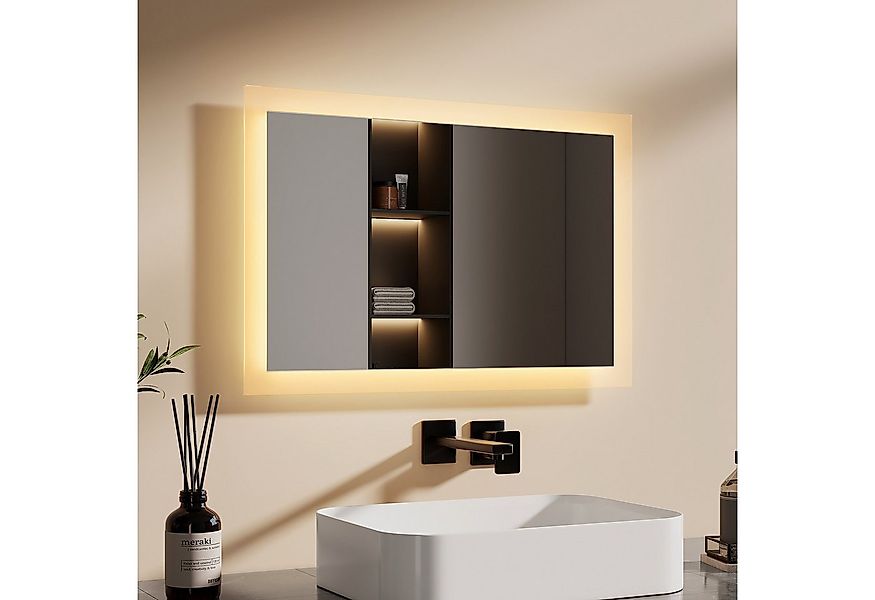 EMKE Badspiegel Badezimmerspiegel LED Badspiegel mit beleuchtung Wandspiege günstig online kaufen