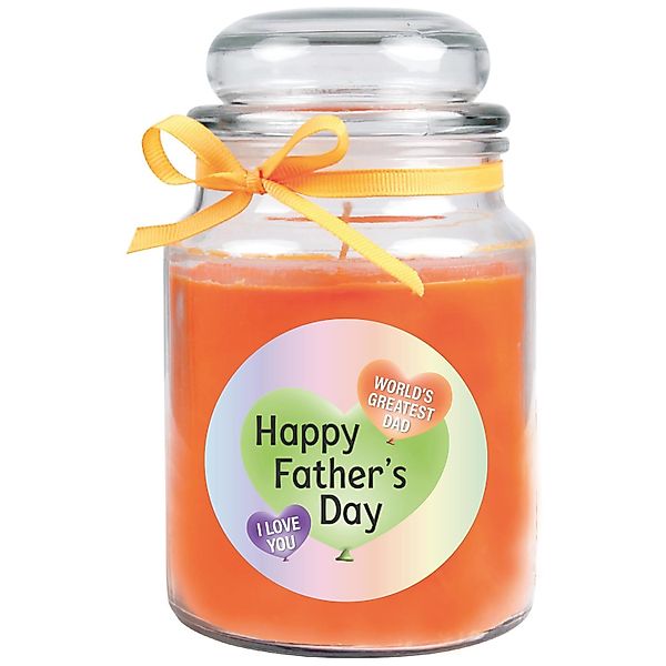 HS Candle Duftkerze & Bonbon Glas Vatertag Orange Honigmelone günstig online kaufen